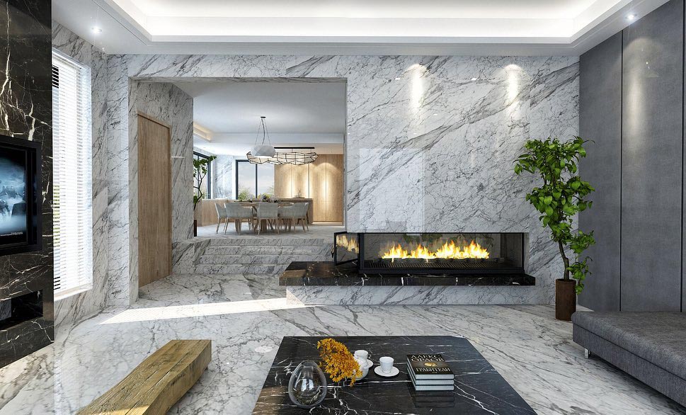 Creating Stunning Spaces with Bookmatch Marble Applications: Nature’s Symmetrical Masterpiece