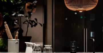 Natural Stone Bar and Reception Counter Design for Restaurant Interiors