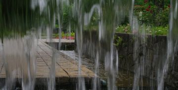 Natural Stone Waterfall and Water Feature Design for Luxury Hotel and Villa Winter Gardens