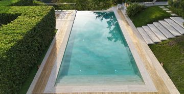 Color Application and Project Planning for Luxury Hotel & Villa Pool Landscapes Using Natural Stone
